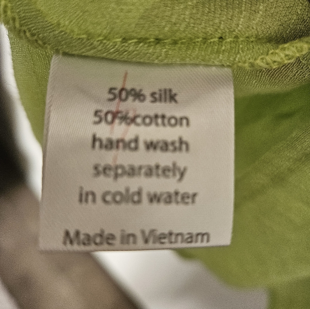 Gaya Lime Green Flowy Blouse Xl View 5